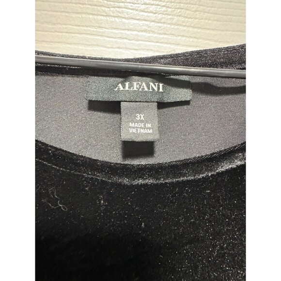 Alfani Top Womens 3X Ombré Metallic Velvet Vamp Whimsigoth Fairy Glam Stretch - Picture 3 of 6